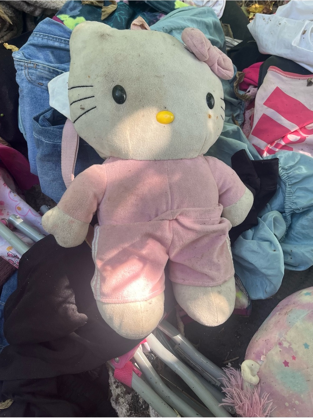 Hello Kitty Kids Backpack Plush in Pink and Cream
